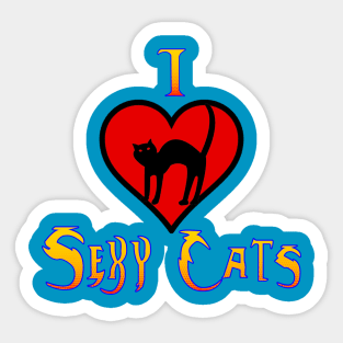 I Love Cats Sticker